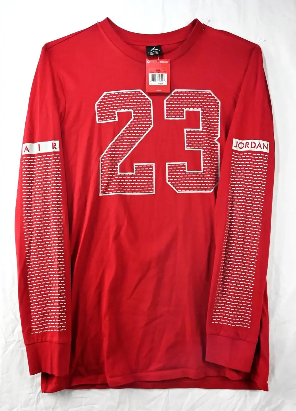 Air Jordan 23 Space Jam Long Sleeve Shirt Men's Large Red 867298-687 NWT